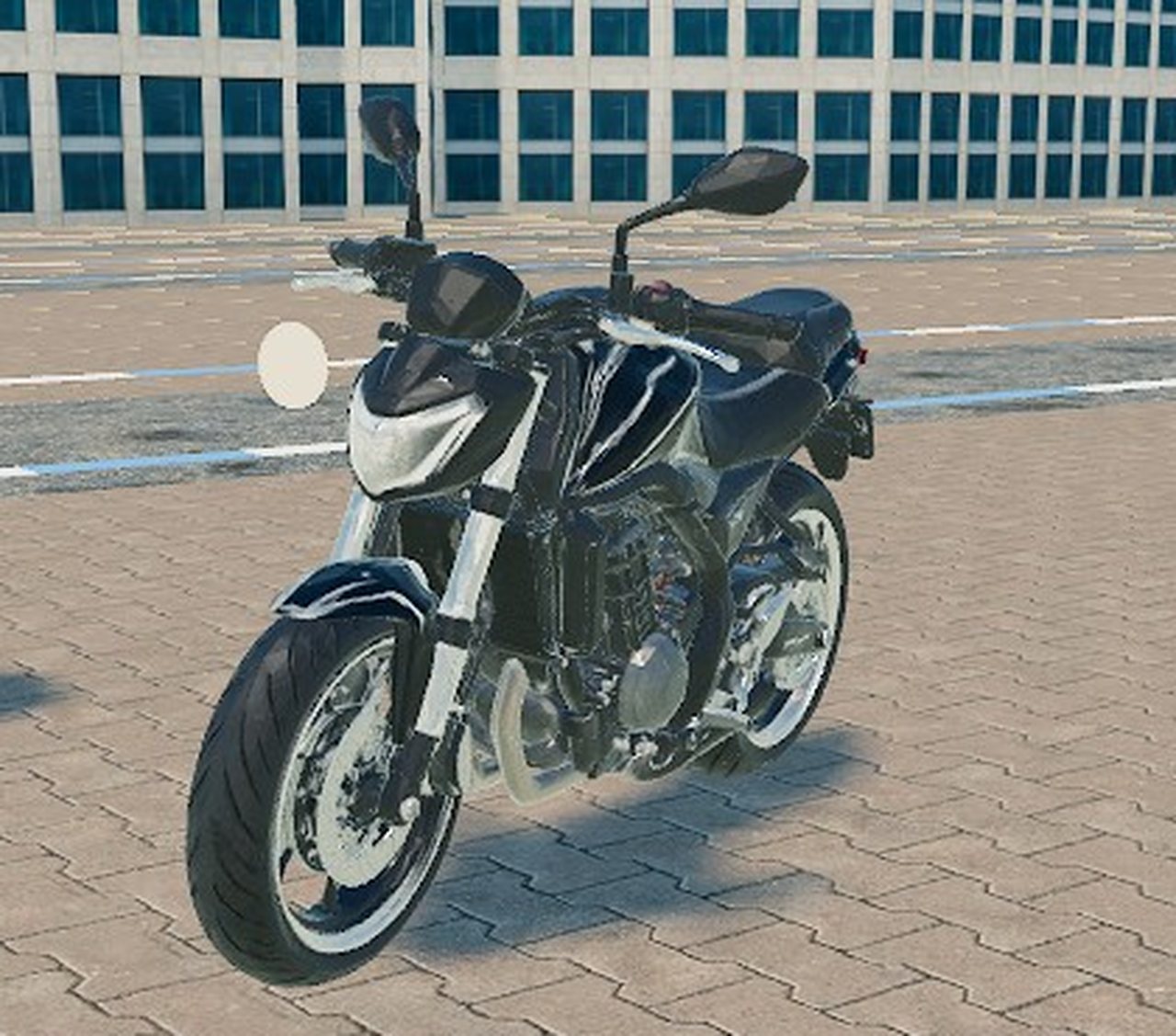 האופנוע Midnight Rider: נייקד שחור עם פסים כסופים